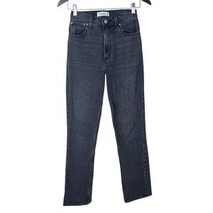 Abercrombie The 90's Relaxed Jean High Rise Curve Love In Black Women’s Sz 24